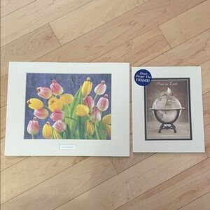 SEALED Anne Geddes Tulip Art Print & Peace on Earth print Matted Print